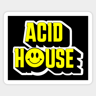 ACID HOUSE  - Smiley Font Sticker